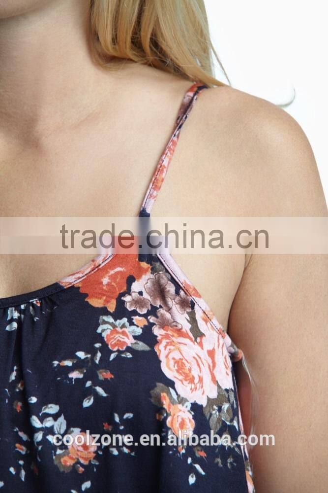 New Style Navy Blue Floral Overlay Maternity Clothes Maxi Dress Wholesale