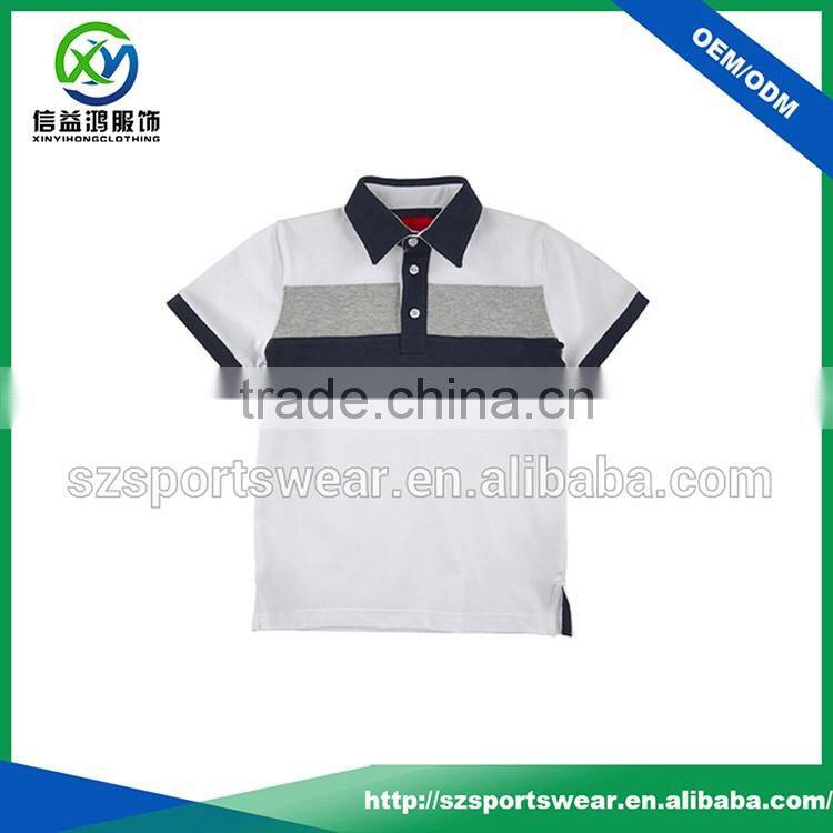 Top quality Pure Cotton material children size polo shirts with custom logo