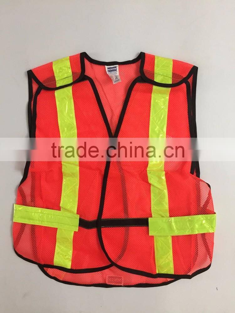 Safety traffic hi visibility reflective safety vest with PVC tapes