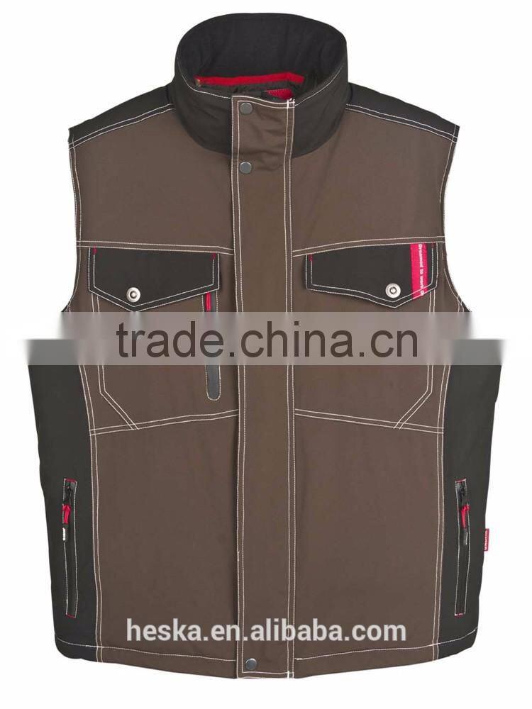 Mens winter padded bodywarmer designer waistcoat and safety vest
