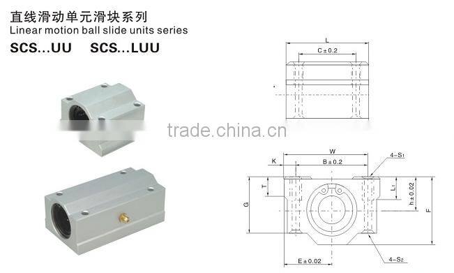 linear bearing, linear motion ball slide units SCS8UU