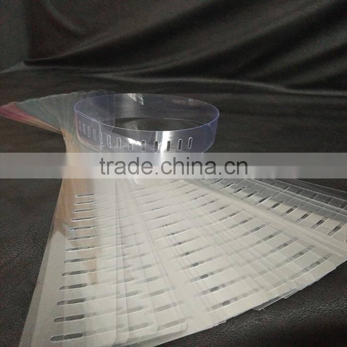 PET transparent plastic shirt band for shirt accessory