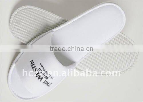 100% cotton embroidery hotel slippers