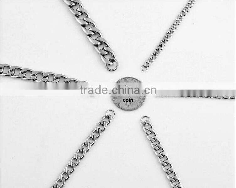 Stainless Steel Curb Link Necklace Chain Popular Men Heavy Steel Chain Necklace