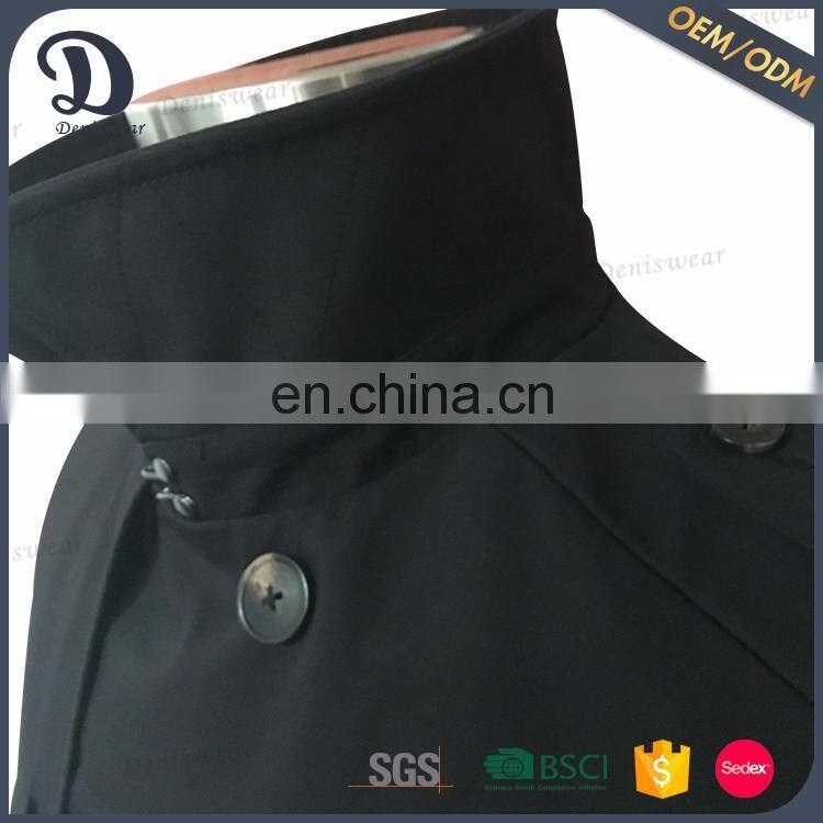 New design stand collar men rain coat