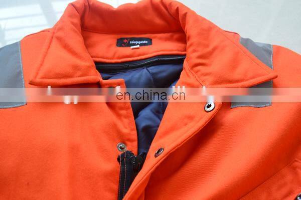 Customize high quality Orange heated coveralls fireproof coverall for men