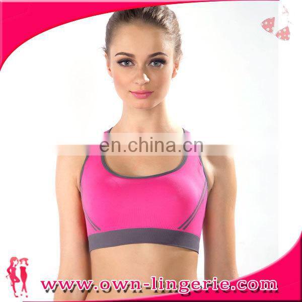 2015 new elegant beach wear sports gym bra top with removalbe padding