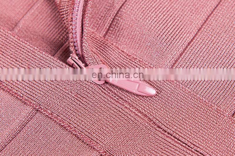 Amigo 2017 latst pink sleeveless backless cut out sexy bandage dress midi evening dresses for girls party wear