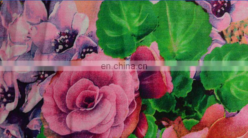 China wholesale 3D picture Digital printed Rayon fabric beautiful flowers