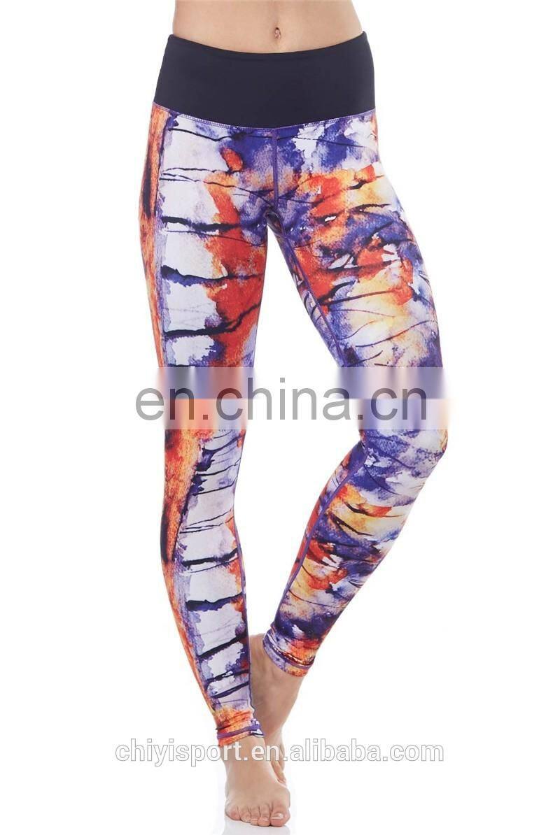 New Design Printing Gym Clothing Custom Supplex Yoga Leggings for Women