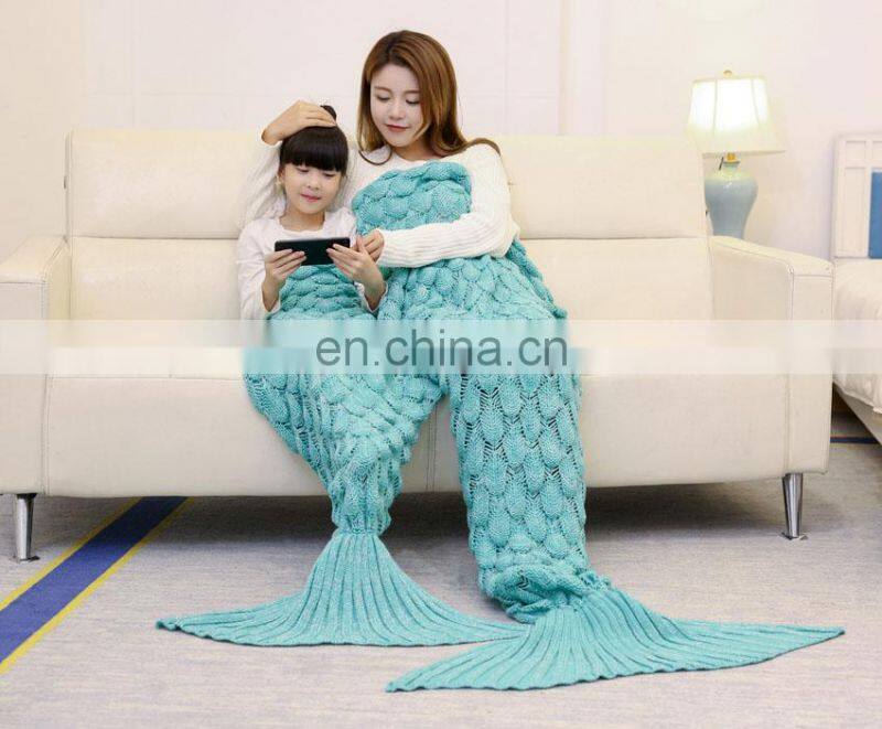 Adult and children mermaid tail blanket on sale