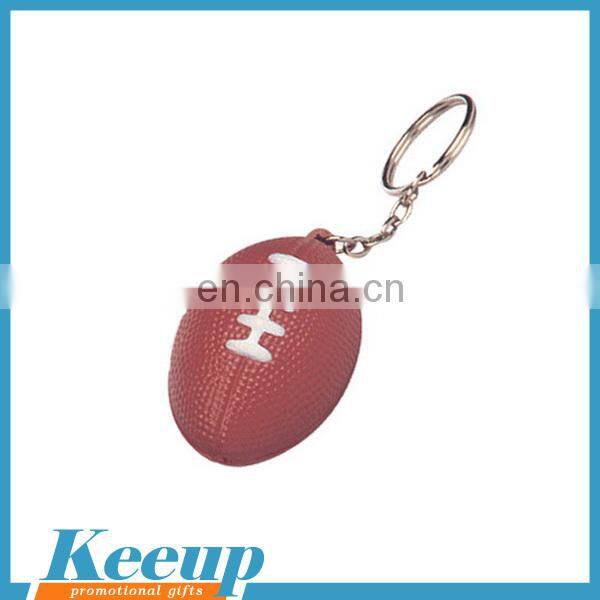 Mini Personalized keyring PU Football rugby shape stress ball giveaways 2016 hot sell