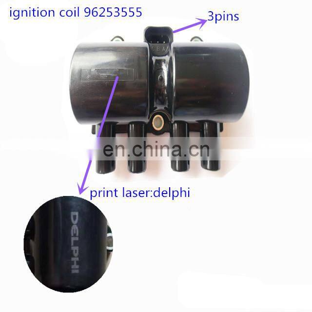 Spare parts high energy from guangzhou 96253555 19005236 19005265 For Chevrol/et 04-08 Aveo 1.6L 3 PINS ignition coil