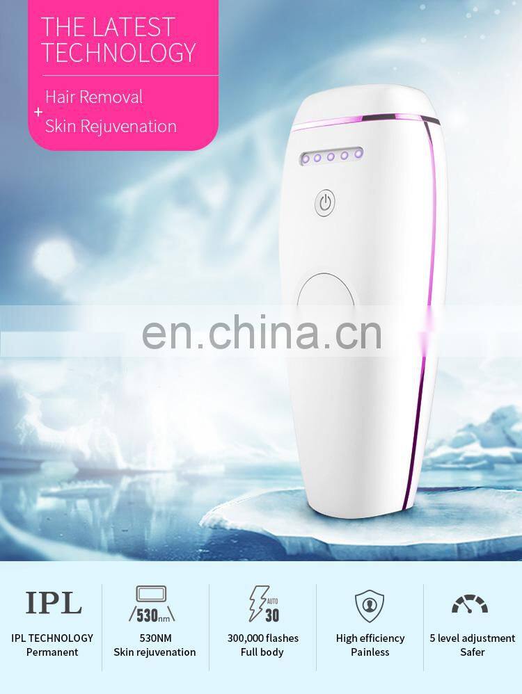 Home use permanent facial hair laser removal machine for women 350,000 flashes