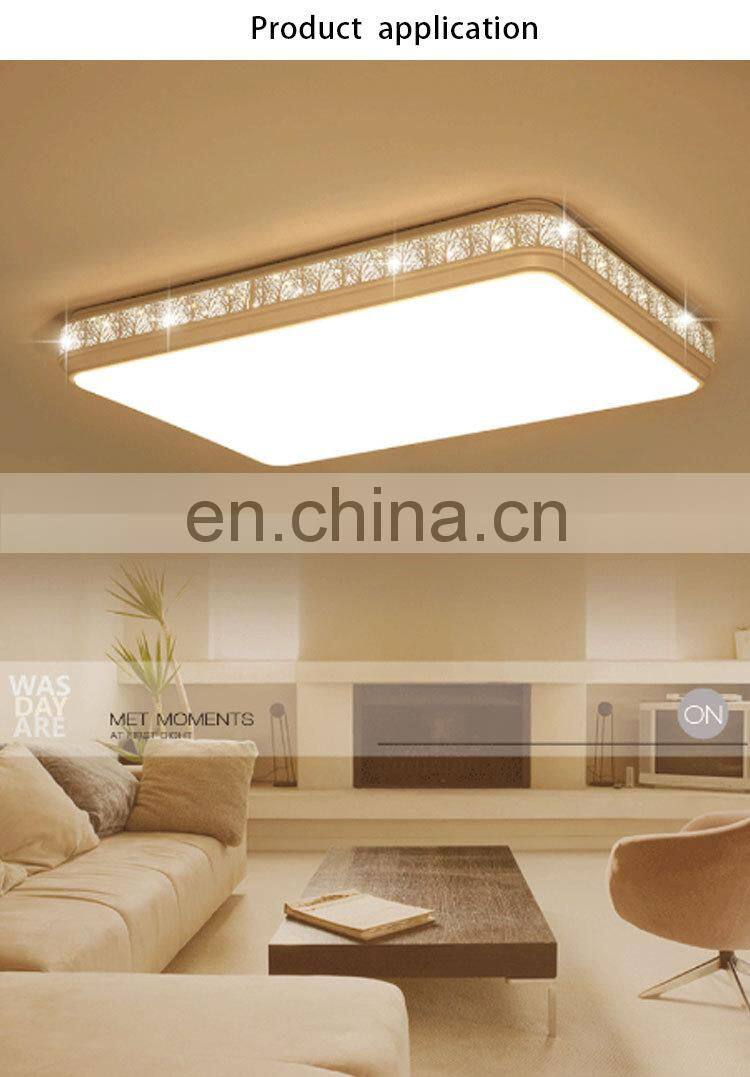 Factory Sale Modern Rectangular LED Ceiling Light Acrylic Iron Living Room Lighting