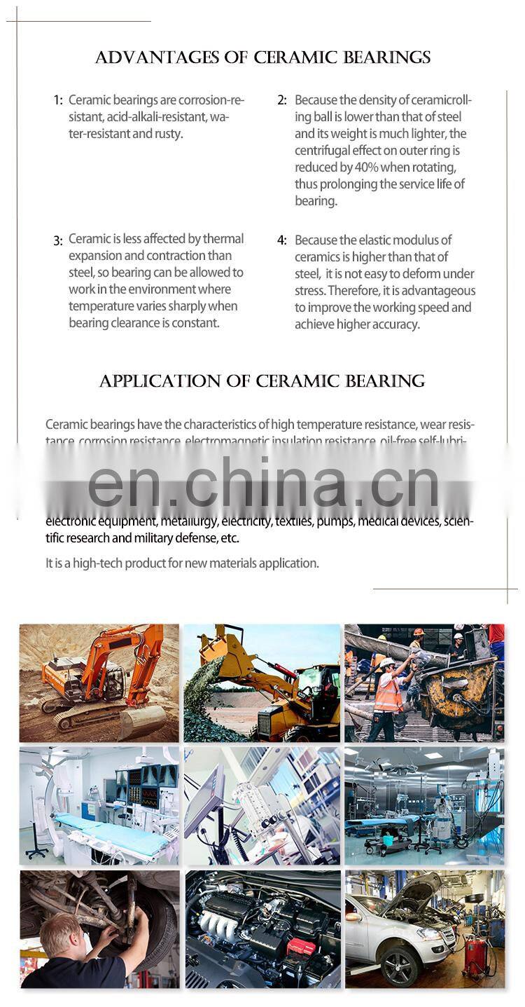 High Quality ZrO2 Ceramic insert Zirconia bearing  UC200 UC201 UC202 UC203 UC204 UC205