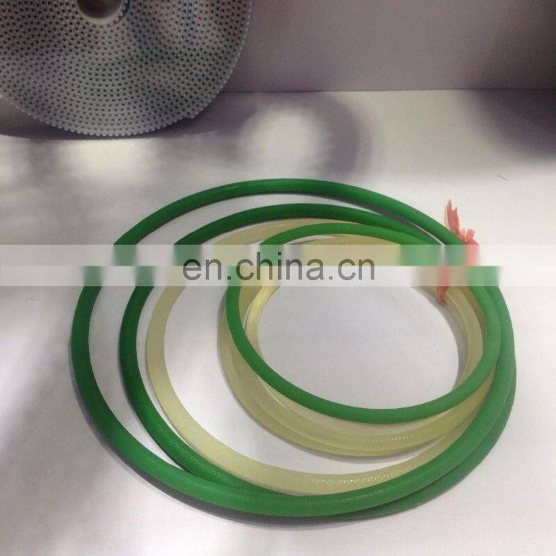 Green Orange Transparent PU round belt Polyurethane drive belt smooth and rough surface