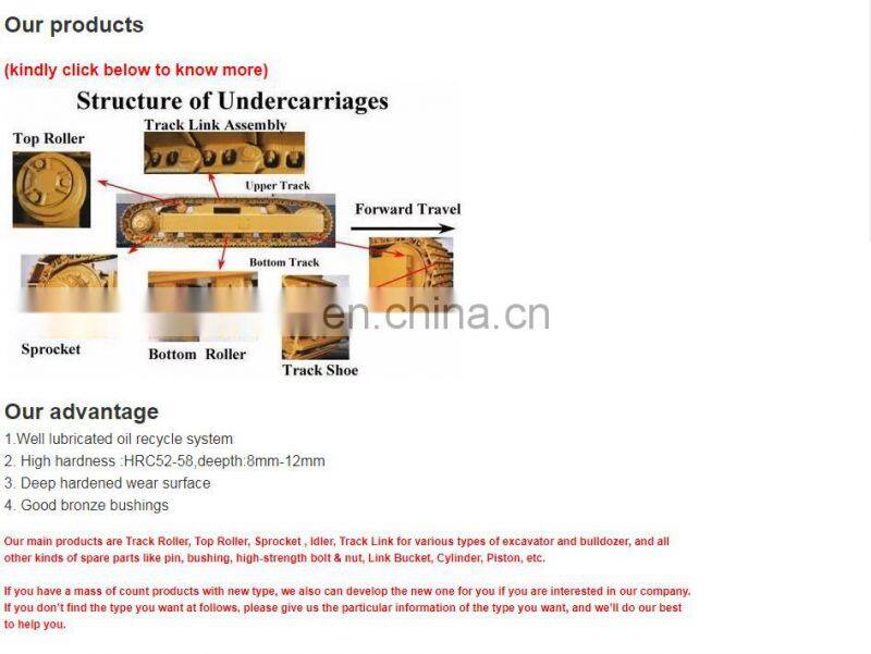 Doosan Excavator Upper Roller DX225 K1037728 Excavator Undercarriage Parts Crawler Excavator HRC52-58 ISO9001 17.5kg 8-12mm