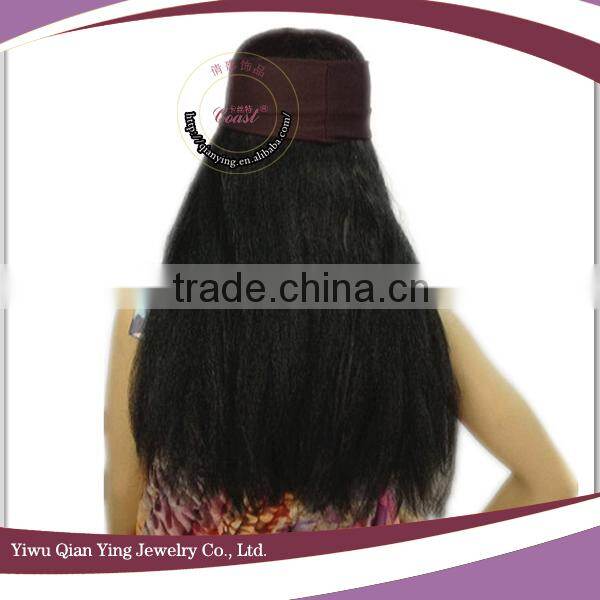 cheap black hair attached hat