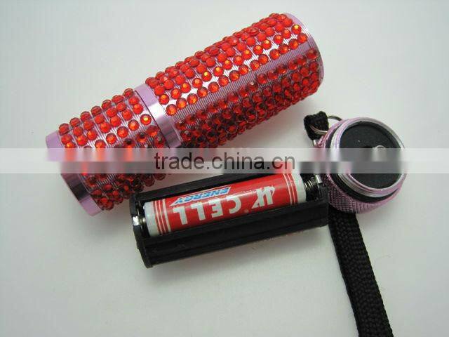 Cheapest promotion 9 led aluminum body flashlight in Ningbo