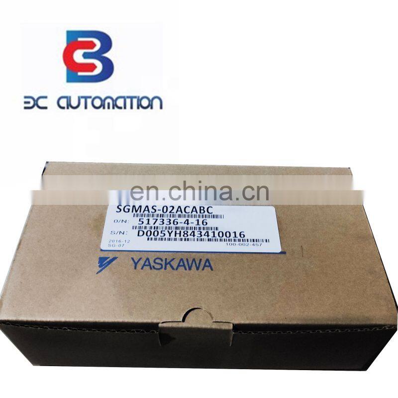 Factory Direct Slaes Yaskawa AC servo motor price 100W SGMAS-02ACABC Motion controller