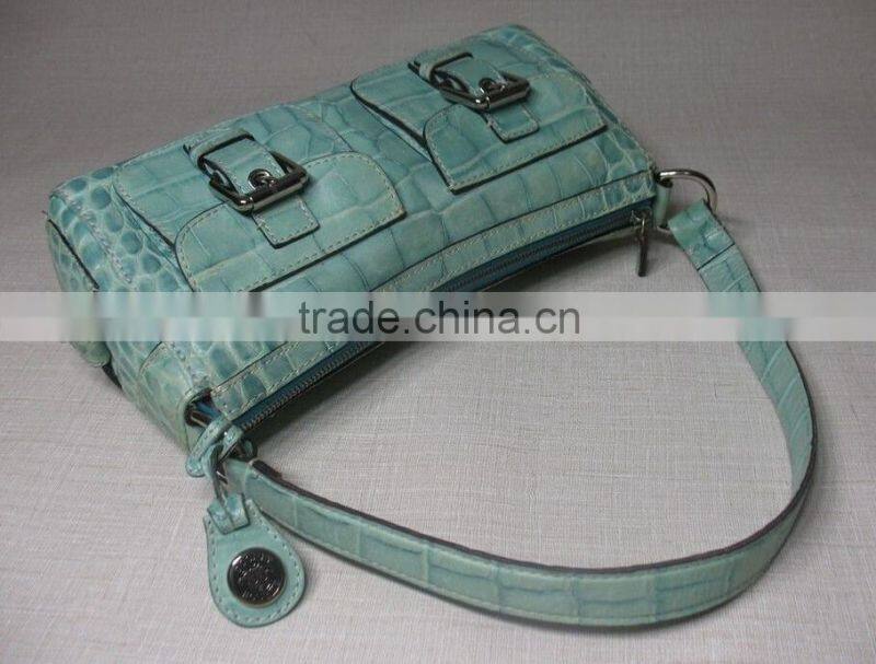 Smooth leather pocket fancy handbag