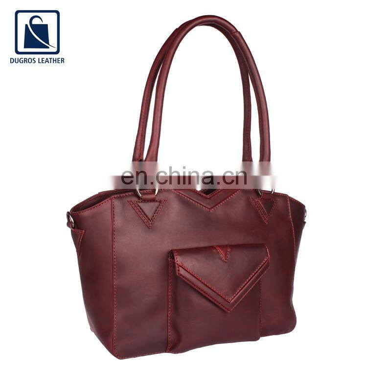 Anthracite Fitting Eye Catching Design Premium Luxury Stylish Look Women Genuine Leather Satchel Bag at Best Price