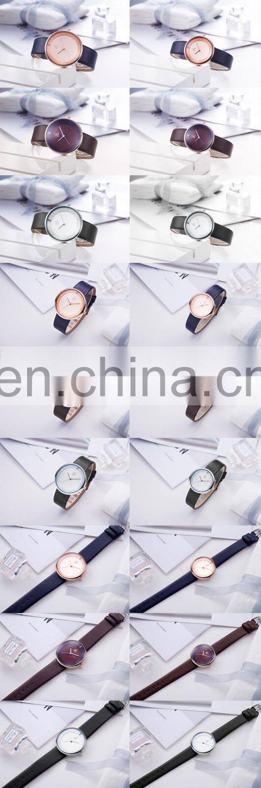 SHENGKE Elegant Couple Watches Leather Band Anniversary Gift Hand Watch Japan Quartz Pair Watches K8062G/L