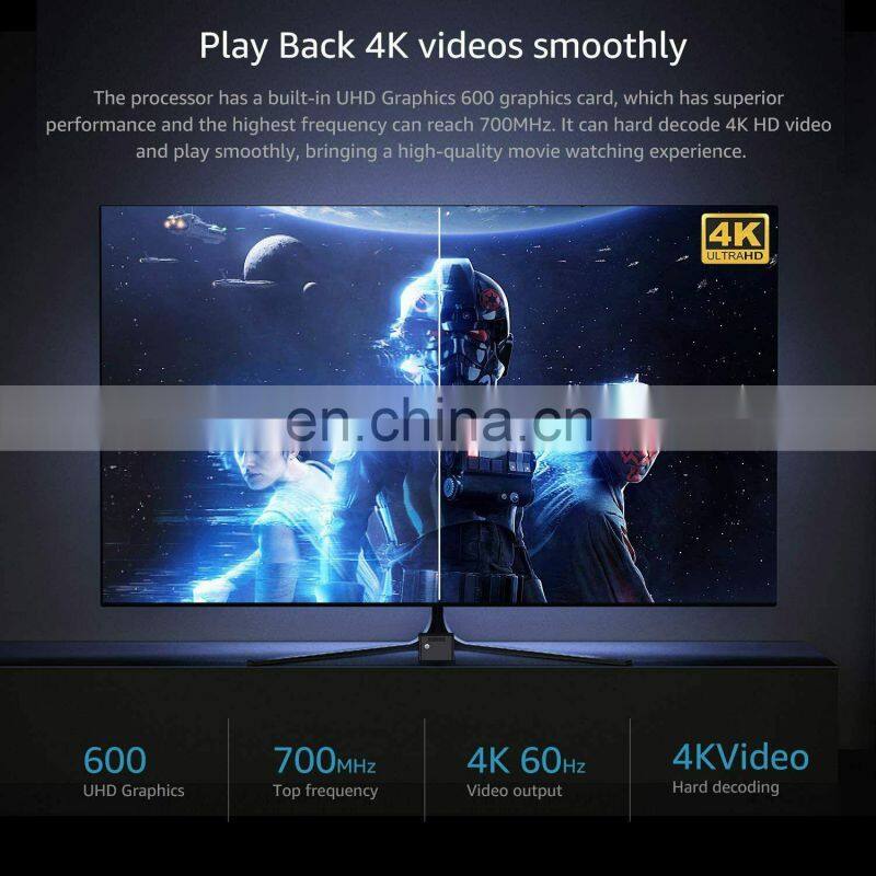 LarkBox World's Smallest 4K Mini PC Intel Celeron J4115 Quad Core 6GB RAM 128GB ROM Win10 Desktop Computer HD MI USB-C