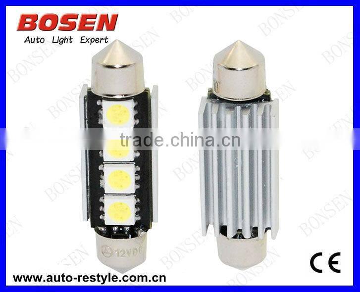 samsung chip CANBUS car LED light festoon 36MM/39MM 6SMD super bright auto led bulb