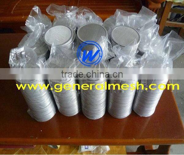 Stainless steel mesh disc edge wrapped with metal -