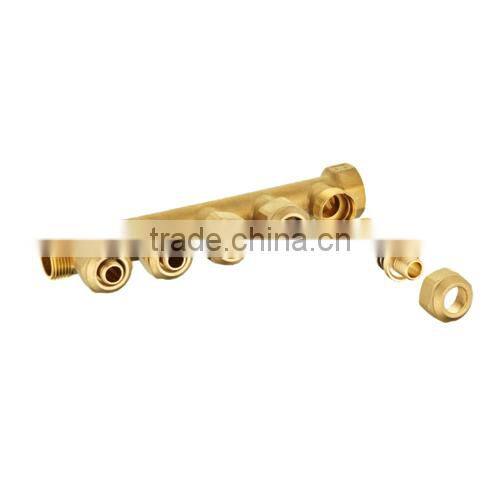 taizhou manufacture brass pipe exhaust 4-ways manifold