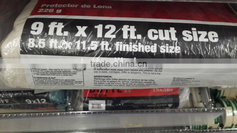 Top Quality waterproof canvas drop cloth for painting