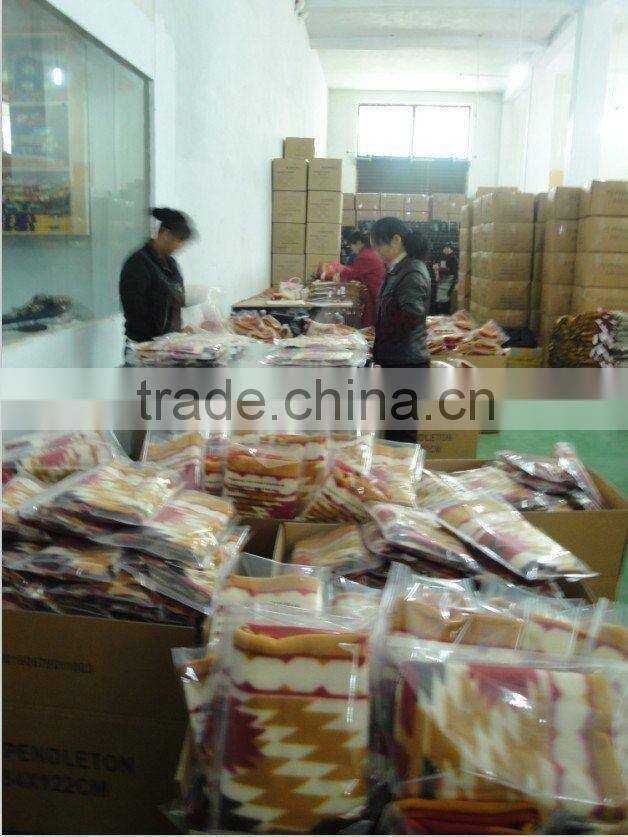 polar fleece blanket with black belt