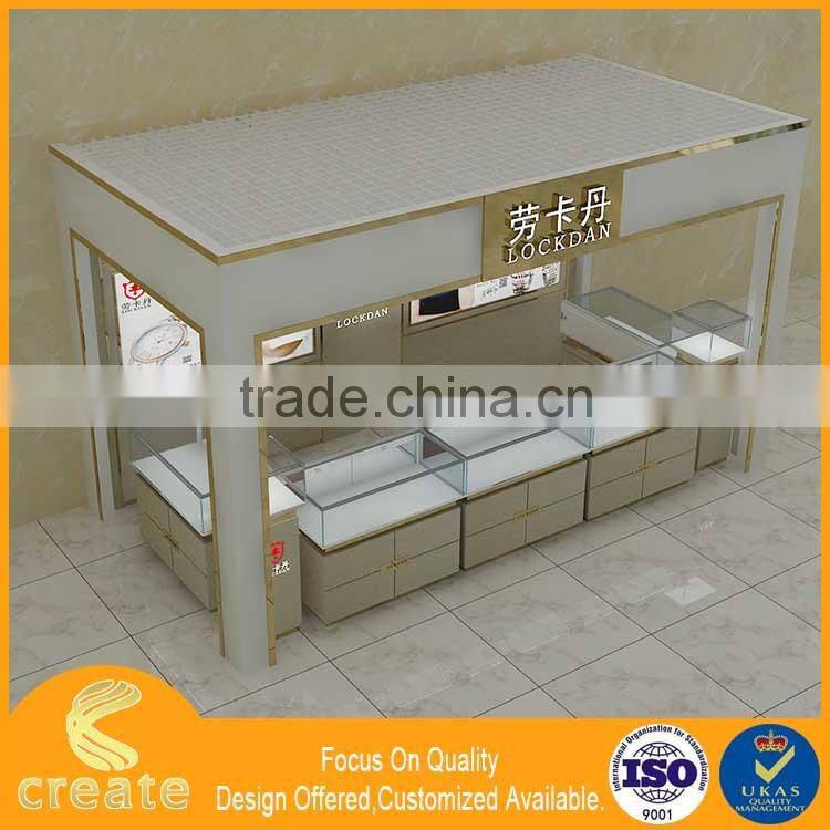 Fashion wooden mobile phone display stand,glass watch display cabinet