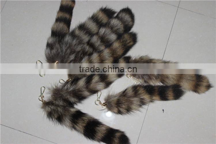 Factory Direct Genuine Fox Tail Keychain Fur Tassel Women Bags Accessories