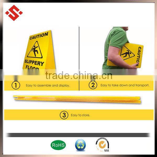 2015 plastic fold up signs, coroplast collapsible sign