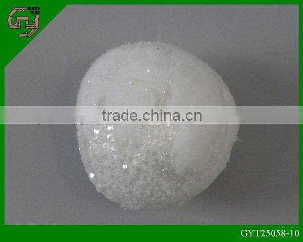 White color glitter christmas ball