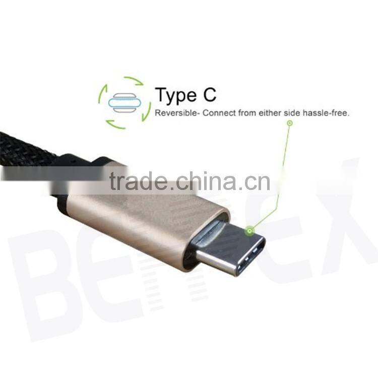 Nylon Moblie USB 3.0 Type C Transfer Data Cable for Mackbook