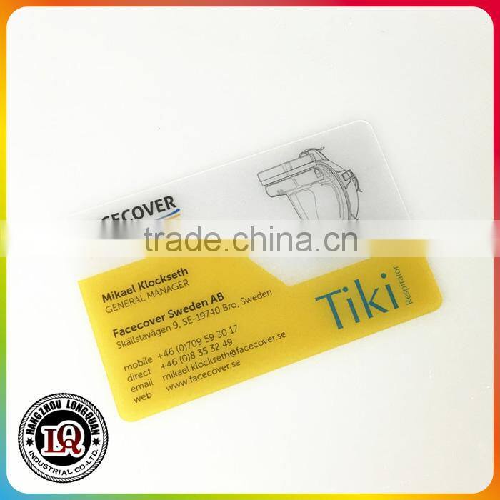 PVC Transparent Novelty Business Card