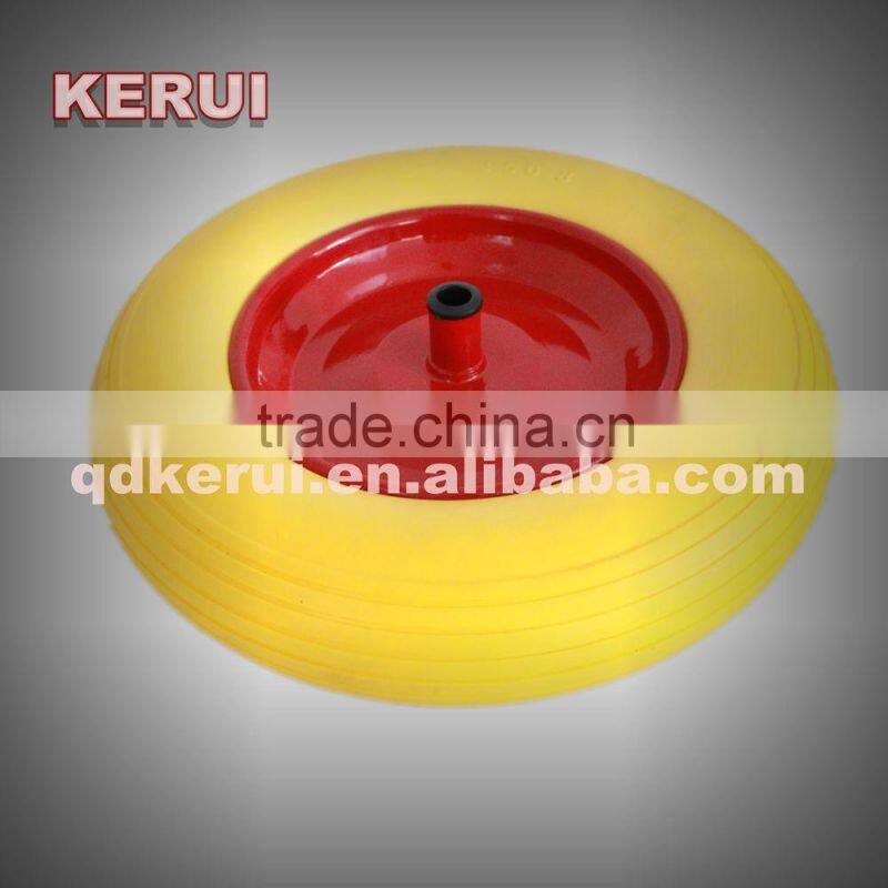 tractor pattern 16" PU foam rubber wheel 4.00-8