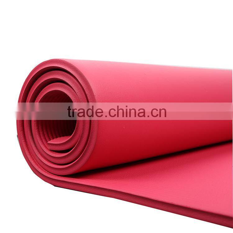 Red or customizable 3~20mm thickness natural rubber yoga mat