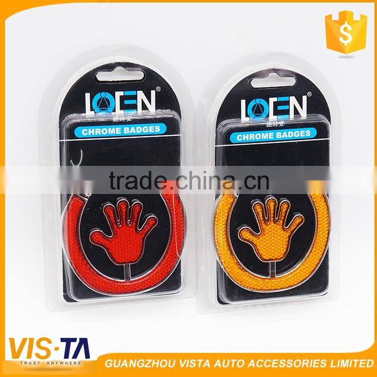 Fashion safety warning sign design high quality sticker car decoration refelctor