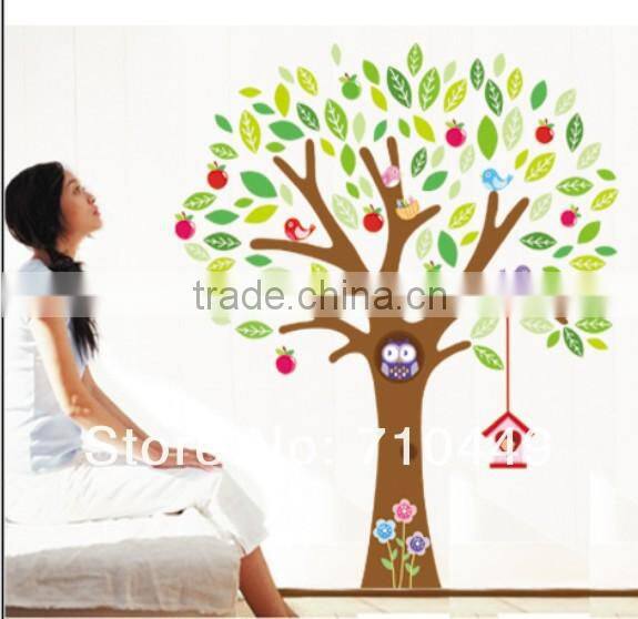 ALFOREVER pvc owl tree decals,pvc tree sticker