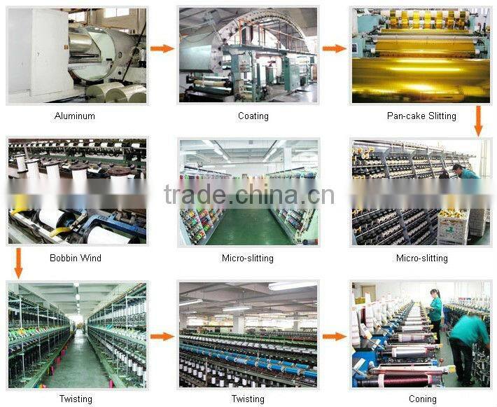 High quality lurex color metalized pet film