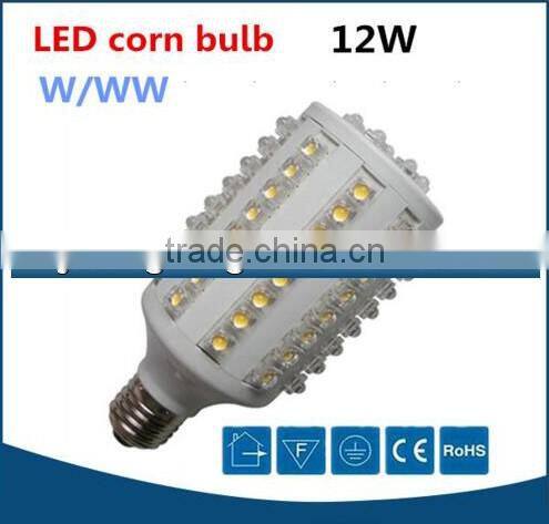 Promotional modern 2700k 3200k e27 base corn led light bulb, 12W led corn lamp bulb factory