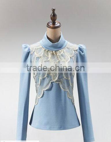 Lady's princess shirts bubble long sleeve