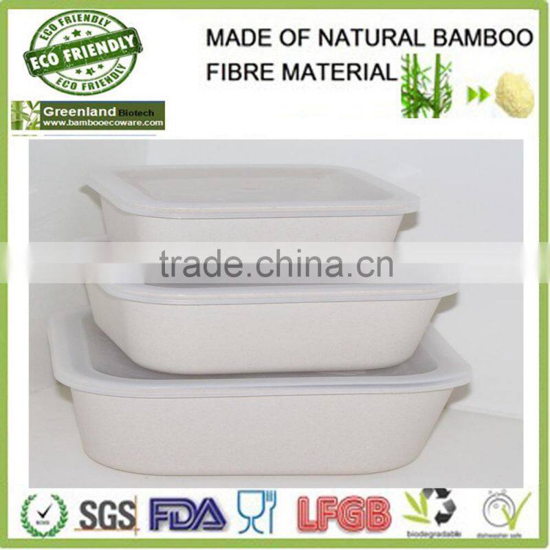2016 new design bamboo fibre food storage boxes for berry/candy/dry food