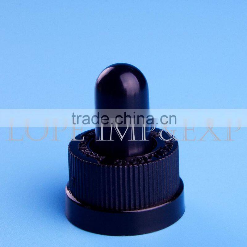18mm Black Plastic Childproof Smoking Oil Bottle Cap