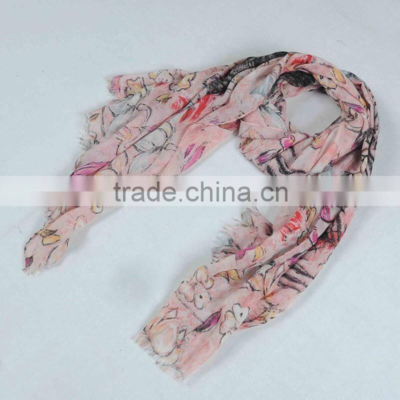 New fashion 2016 polyester russian women scarf and shawl wholesale